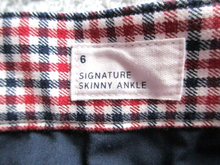 Load image into Gallery viewer, GAP Pants Womens 6 (29x24.5) Signature Skinny Ankle Gingham Spandex Viscose
