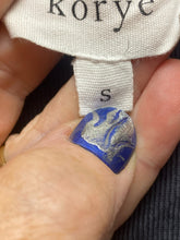 Load image into Gallery viewer, Korye Shirt Womens Small Slate Gray Twisted Knot Modal Blouse Casual Ribbed Lady
