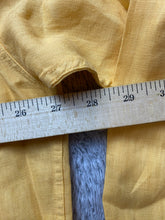 Load image into Gallery viewer, Indigo Palms Shirt Adult Extra Large Yellow 100% Linen Button Up Casual Mens
