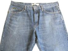 Load image into Gallery viewer, Lee Jeans Adult 39x25.5 Blue Premium Select Straight Leg Whiskered Denim Mens
