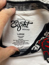 Load image into Gallery viewer, Eighty Eight Brand Shirt Adult Large White Ringer Los Angeles Grunge Mens NWT
