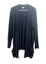 Load image into Gallery viewer, J Jill Sweater Womens Extra Large Black Open Front Cardigan Oversized Tunic

