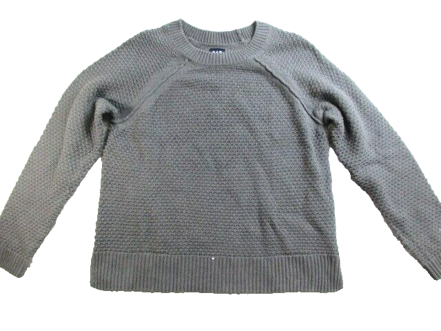 GAP Sweater Womens Medium Textured Cable Knit Crew Neck Raglan Outerwear Ladies