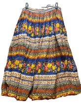 Load image into Gallery viewer, Basic Editions Skirt Womens Medium (38x35) AOP Flower Boho Peasant Maxi Indie
