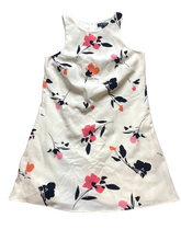 Load image into Gallery viewer, Lauren Ralph Lauren Dress 12 Extra Large White AOP Crepe Sheath Peasant Stretch
