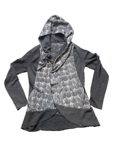 Load image into Gallery viewer, Prana Sweatshirt Womens Small Charcoal Gray Cardigan Hoodie Graceful Wrap Ladies
