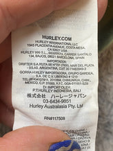 Load image into Gallery viewer, Hurley Dress Womens Medium Sage Green Cherry Logo Collared Shirt Spandex USA
