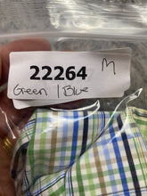 Load image into Gallery viewer, Alan Flusser Shirt Adult Large Green Blue Plaid Button Up Weekend Casual Mens
