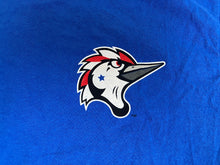 Load image into Gallery viewer, Fayetteville Woodpeckers Shirt Womens Medium Blue MiLB Baseball USA Flag Ladies
