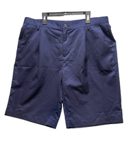 Load image into Gallery viewer, Adidas Shorts Adult 34 Navy Blue Pleated Golf Athletic Embroidered Logo Mens
