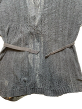 Load image into Gallery viewer, Free People Sweater Womens Medium Black Oversized Boxy Belted Cardigan Nylon
