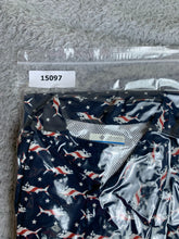 Load image into Gallery viewer, Columbia Shirt Adult Medium Navy AOP Patriotic Fish Vented Mesh Lined PFG Mens
