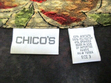 Load image into Gallery viewer, Vintage Chicos Jacket Womens 3 2XL Allover Print Flower Spandex Blazer Ladies
