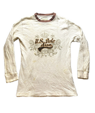 Load image into Gallery viewer, Vintage US Polo Assn Shirt Youth Medium Dingy White Waffle Knit Thermal Y2K Boys
