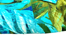 Load image into Gallery viewer, Chicos Jacket Womens 0 Blue Green AOP Tropical Hawaiian Boho Nylon Spandex Lady
