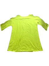 Load image into Gallery viewer, Soft Surroundings Shirt Womens Medium Green Boxy Gauzy Blouse Cut Out Ladies
