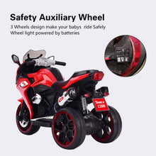Load image into Gallery viewer, TAMCO-1200 red ,kids electric motorcycle 3 wheels 2 motor 12V battery Children ride on motorcycle with lightting wheels
