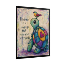 Load image into Gallery viewer, Rolled Poster — "Kindness Is a Language" Turtle Art Print
