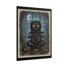 Load image into Gallery viewer, Mystic Cat Poster — "The Universe Is Full of Unwritten Stories, Start Yours Today"
