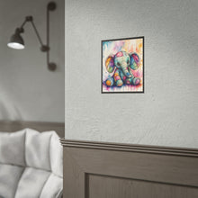 Load image into Gallery viewer, Whimsical Stitched Baby Elephant Poster - Cute Patchwork Nursery Wall Decor
