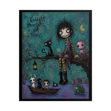 Load image into Gallery viewer, Rolled Poster — Gothic Cute Art Print "Collect Moments, Not Things"
