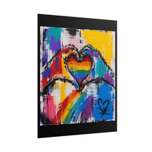 Load image into Gallery viewer, "Heart Hands" Pride Wall Art | LGBTQ+ Love &amp; Acceptance Print
