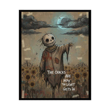 Load image into Gallery viewer, Scarecrow Moon Poster — "The Cracks Are How the Light Gets In" Rolled Art Print
