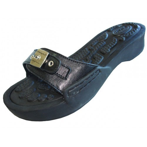 Wholesale Women's Slide Sandal with Buckle (*Black Color)