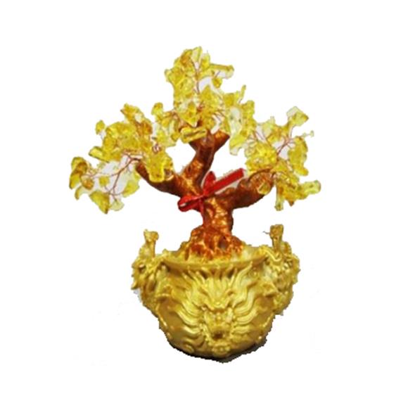 YELLOW GEM TREE W/DRAGON BASE