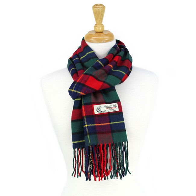 Plaid Cashmere Feel Scarf 12-pack