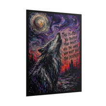Load image into Gallery viewer, "The People You Trusted Most Hurt You The Deepest" Wall Art | Howling Wolf Print
