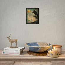 Load image into Gallery viewer, Gothic Crow Art Poster — “Keep Looking Up The Stars Need You Too” Rolled Wall Print
