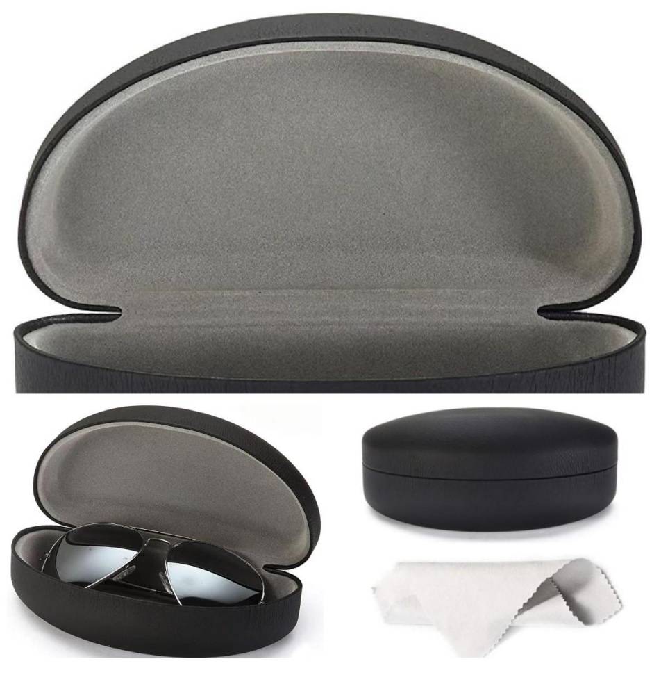 12-pack Sunglass Eyewear Faux Leather Case With Lens Cloth