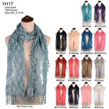 Load image into Gallery viewer, Fashion Lace Tassel Sheer Oblong Lightweight Scarf
