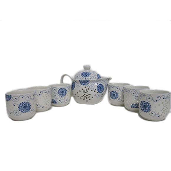 7 PCS TEA SET (WHITE)