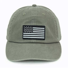 Load image into Gallery viewer, Newhattan 100% Cotton Baseball Caps Embroidered USA Flag
