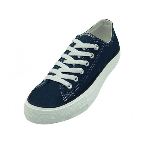 Wholesale Men's Basketball Canvas Lace Up（*Blue Color）