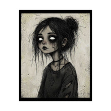 Load image into Gallery viewer, Rolled Poster — Gothic Girl Art Print (Dark Cute, Haunted Aesthetic)
