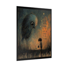Load image into Gallery viewer, Rolled Poster — Whimsical Night Garden Art Print with Quote: "We Are Not Our Worst Mistakes"
