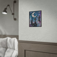Load image into Gallery viewer, Not All Who Wander Are Lost Some Are Just Looking for Their Magic Rolled Poster — Gothic Whimsical Moonlit Fantasy Wall Art
