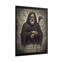 Load image into Gallery viewer, Rolled Poster — Gothic Wizard Art Print: "The Weight of Pain is the Measure of Strength"
