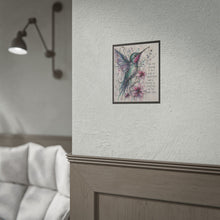 Load image into Gallery viewer, Hummingbird Inspirational Art Poster — "You are allowed to be both a masterpiece and a work in progress"
