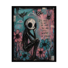 Load image into Gallery viewer, Rolled Poster – “It’s Okay to Not Be Okay” Inspirational Skull Art Print
