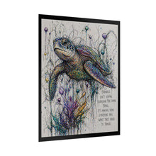 Load image into Gallery viewer, Sea Turtle Art Poster — Inspirational Quote 'Fairness Isn't Giving Everyone the Same Thing' Rolled Wall Art
