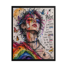 Load image into Gallery viewer, "Dim Your Light" Pride Art | Fine Line Sketch Butterfly Portrait Poster
