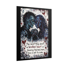 Load image into Gallery viewer, Zombie Lovers Poster — "The Worst Thing About a Broken Heart..." Rolled Art Print
