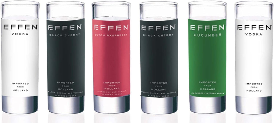 Luminarc Effen Assorted Shot Glasses, 2.25-Ounce, Set of 6