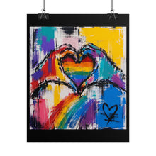 Load image into Gallery viewer, "Heart Hands" Pride Wall Art | LGBTQ+ Love &amp; Acceptance Print

