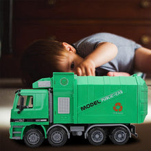 Load image into Gallery viewer, 14&quot; Friction Powered Recycling Garbage Truck
