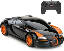 Load image into Gallery viewer, Radio Remote Control Bugatti Veyron 1:24 Scale (Black Orange)
